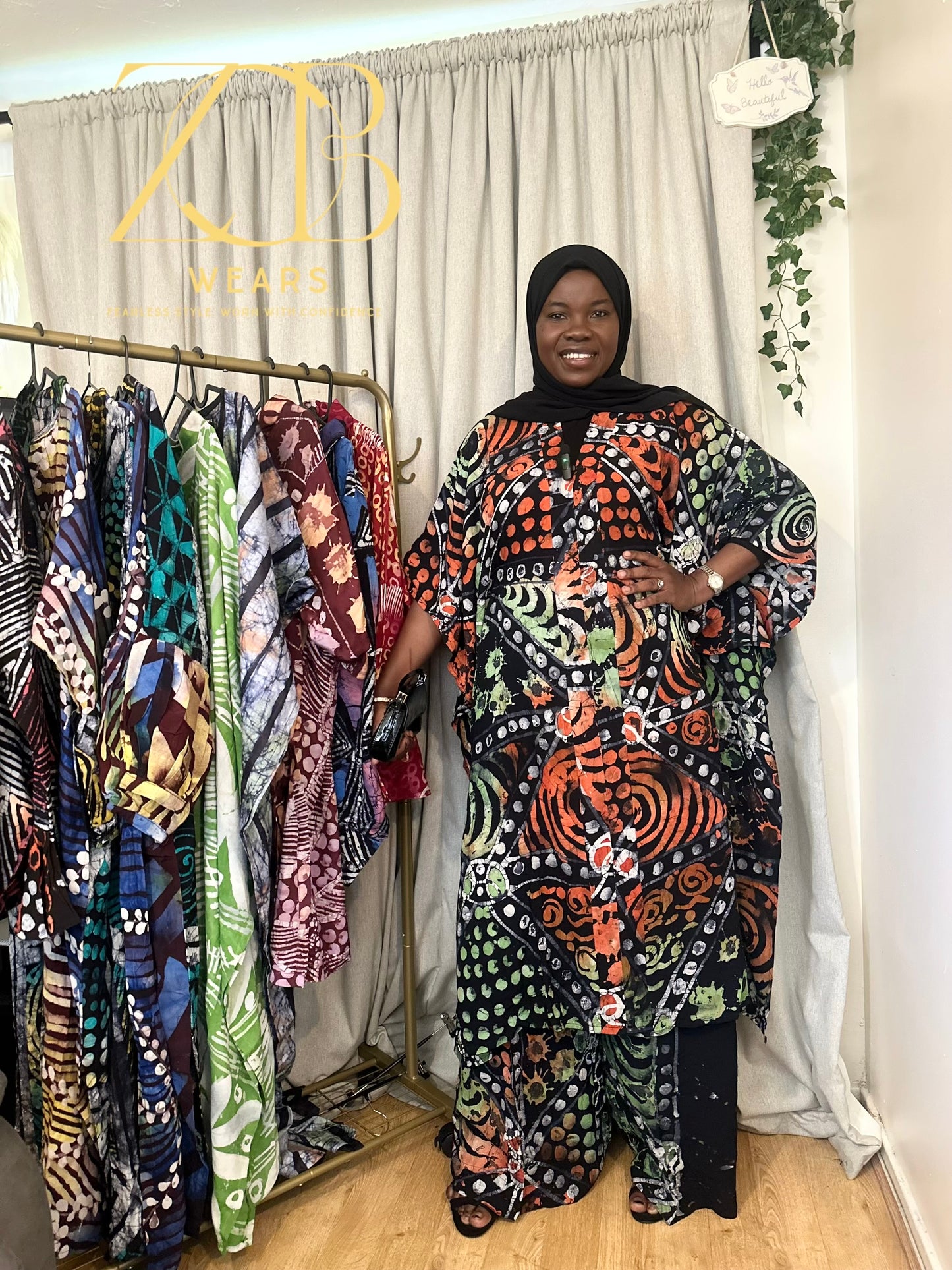 2PC COTTON CREPE ADIRE SET