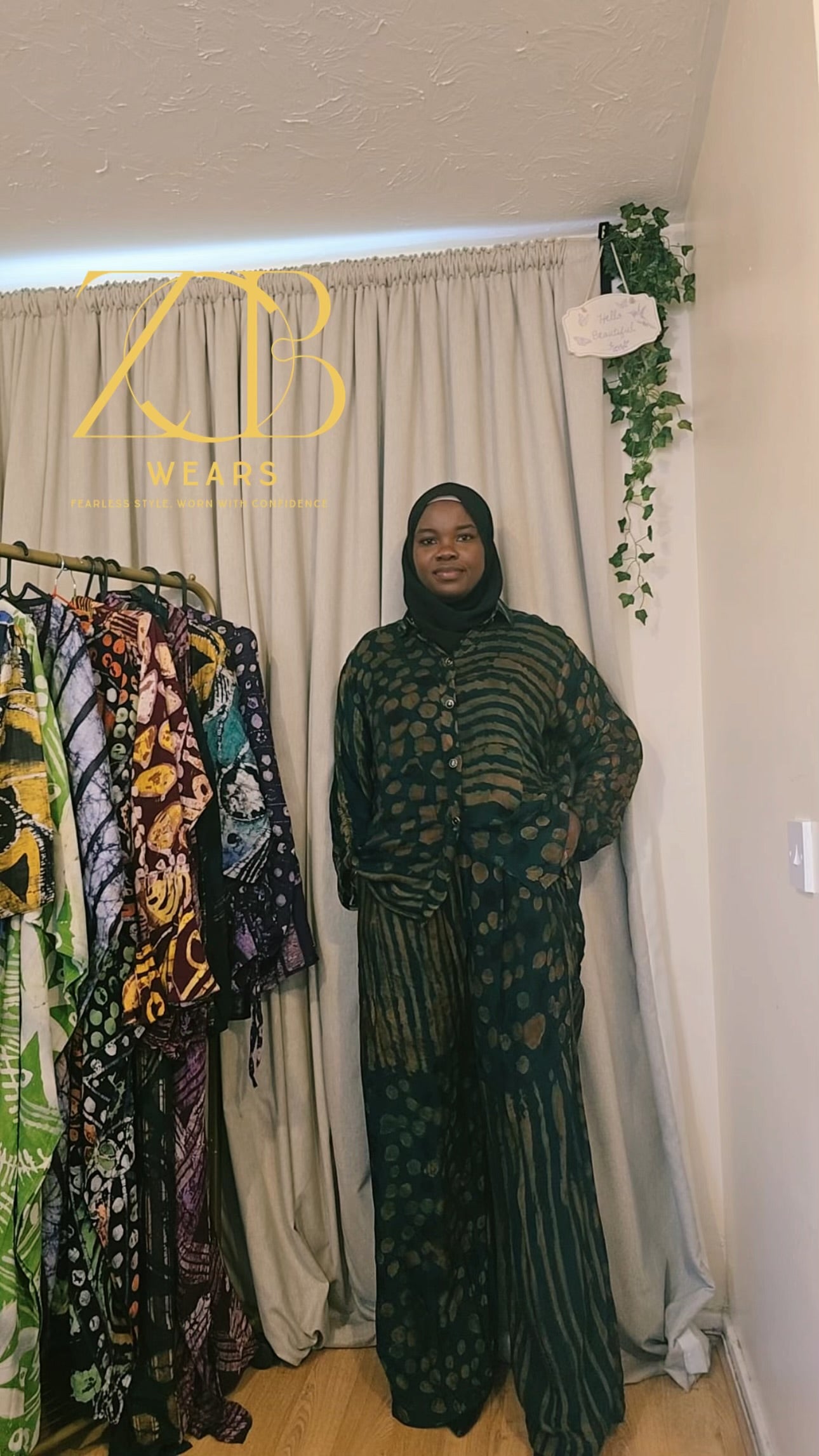 2PC BUTTONED DOWN ADIRE SET