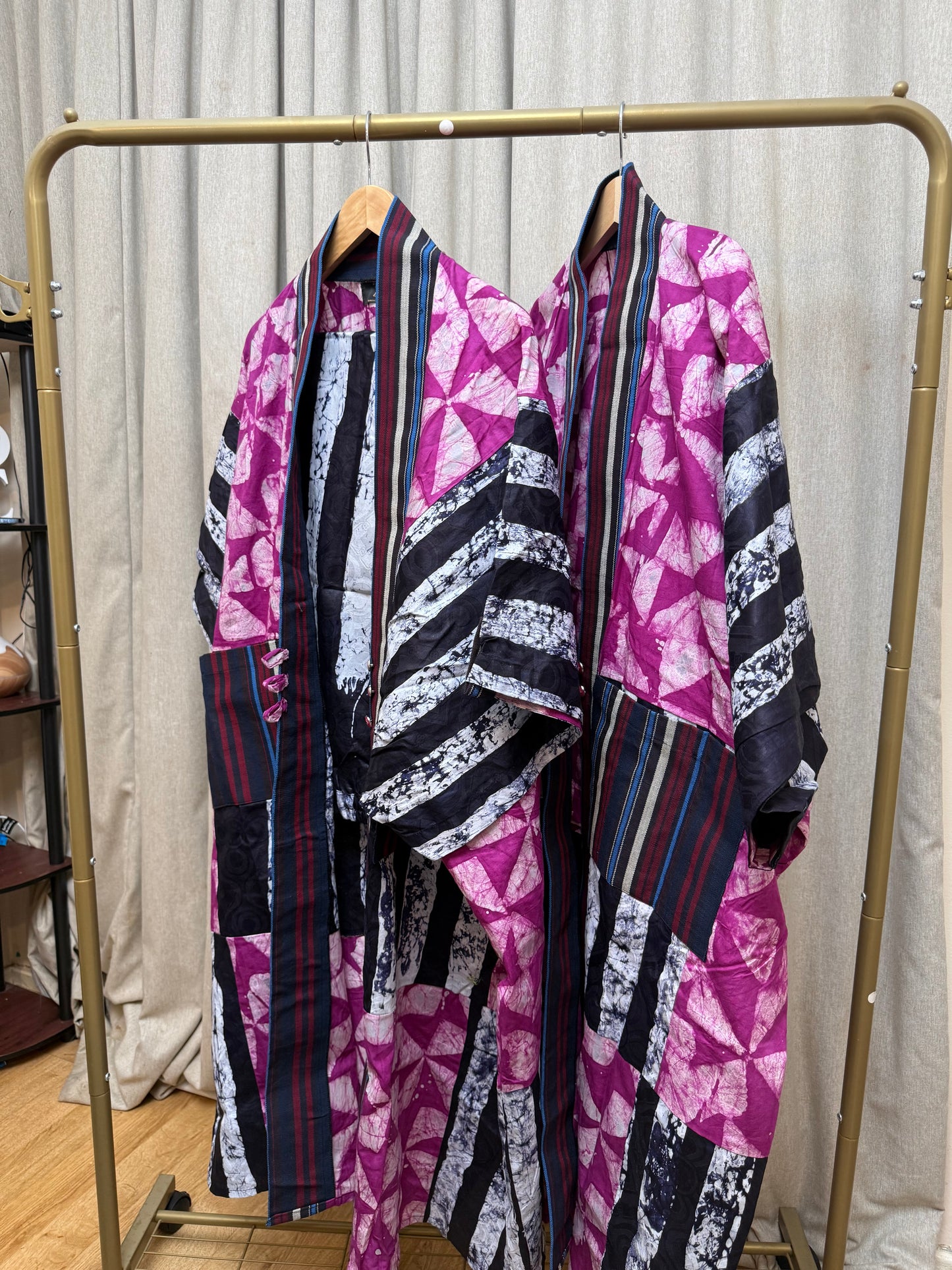CUSTOM ASO OKE X ADIRE KIMONO SET