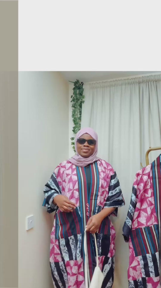 CUSTOM ASO OKE X ADIRE KIMONO SET